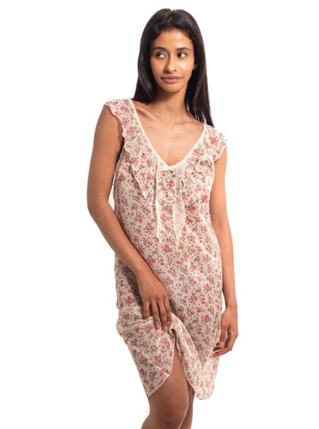 ProductTransparent Nightdress Flower Print DK-349