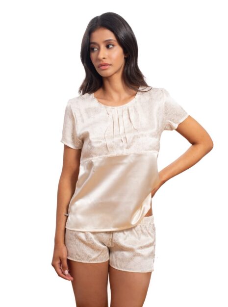 ProductTwo-Piece Satin Silk Pajamas DP-S02
