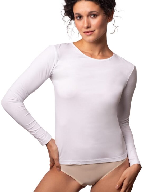 Produkt: Bawełniana Koszulka Damska Z Długim Rękawem DK-301