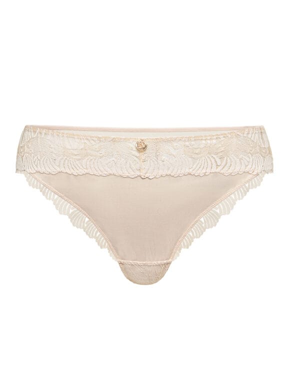 Produkt: Majtki Bikini Z Koronkowym Pasem i Siateczką DM-6356