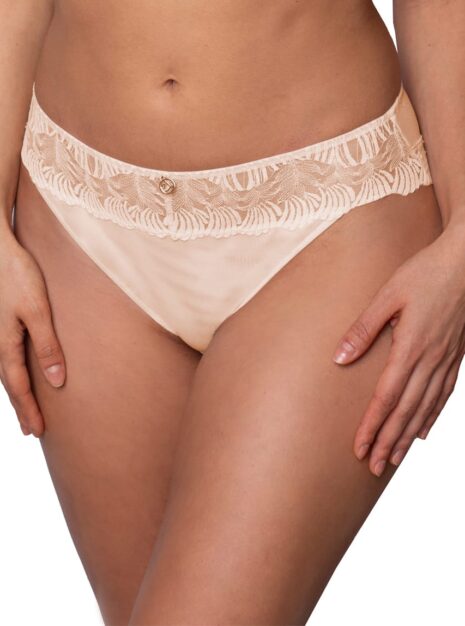 Produkt: Majtki Bikini Z Koronkowym Pasem i Siateczką DM-6356