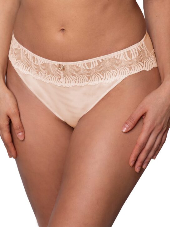 Produkt: Majtki Bikini Z Koronkowym Pasem i Siateczką DM-6356